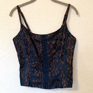 Women's Y2K Vintage Goth Corset Bustier Tank Top Medium Lace Fairy Grunge Whimsy